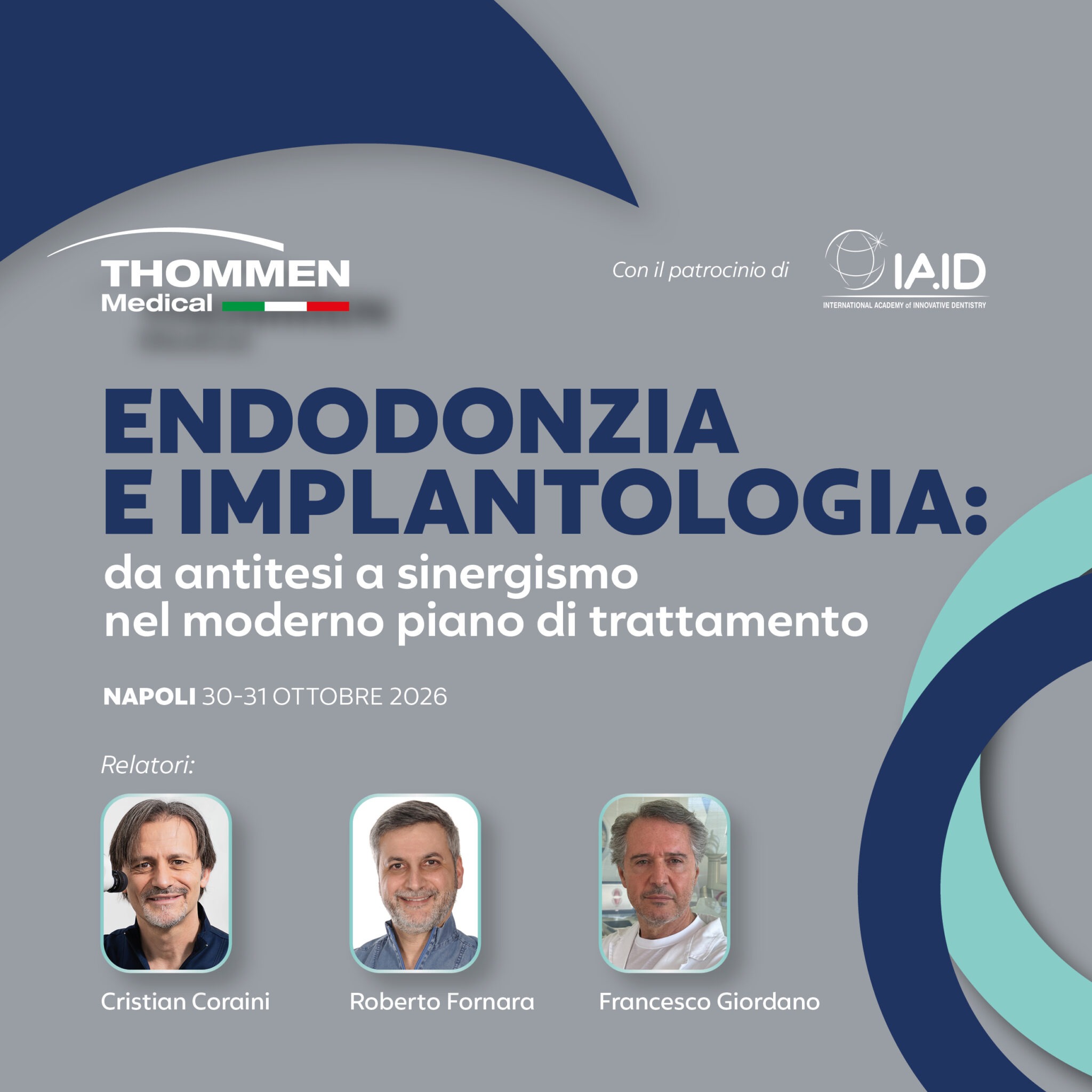 Corso di endodonzia e implantologia dedicato ai criteri decisionali e alle sinergie nel moderno piano di trattamento odontoiatrico