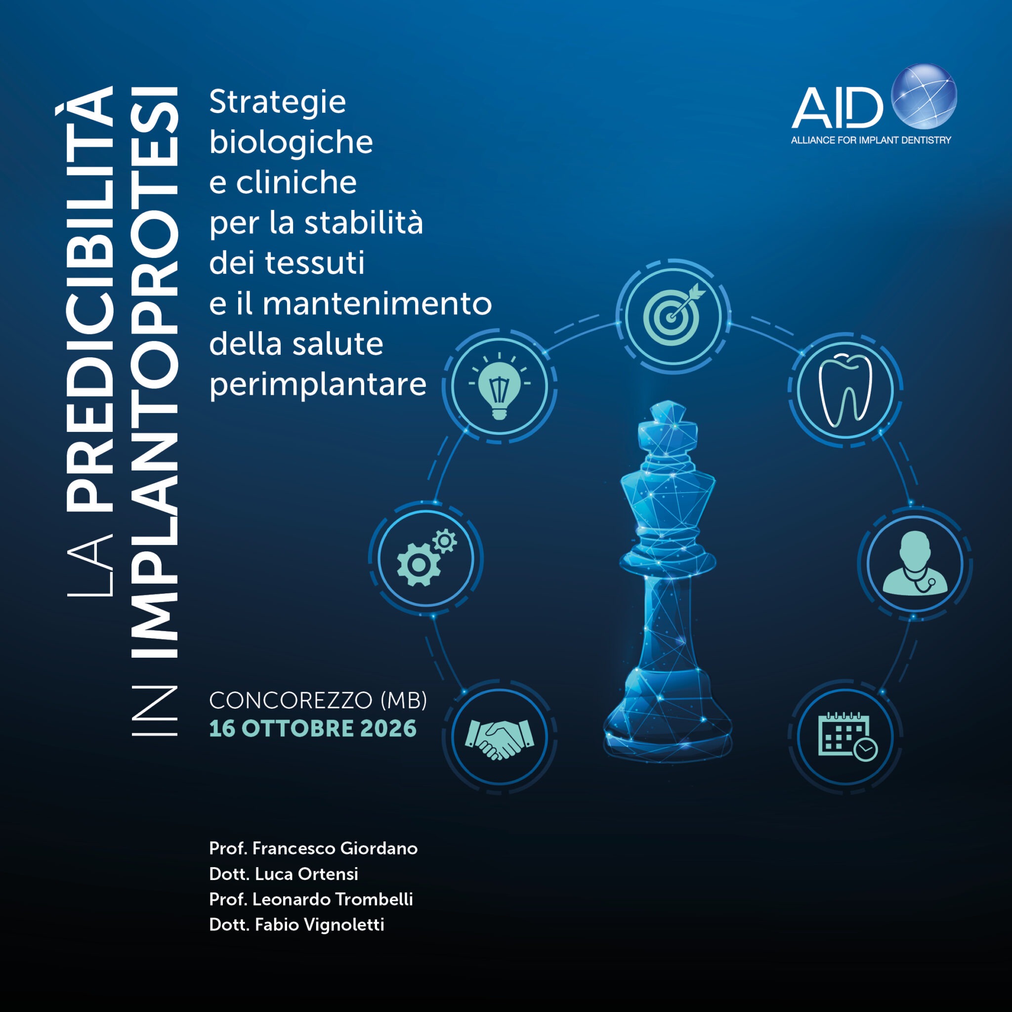 Corso di implantologia sulla predicibilità in implantoprotesi dedicato alla stabilità dei tessuti e al mantenimento della salute peri-implantare